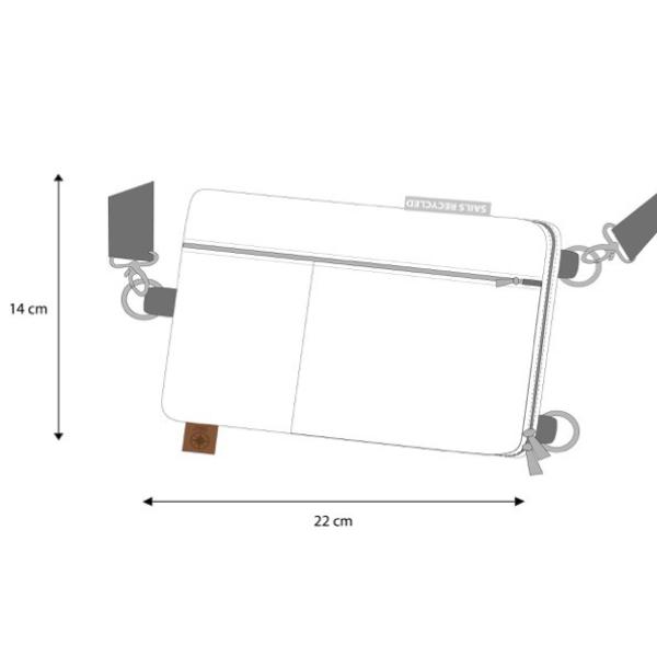 Gürteltasche aus Segel " Nautik " Stencil
